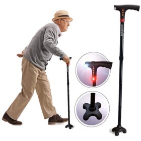 Multi-Functional Foldable LED Walking Cane