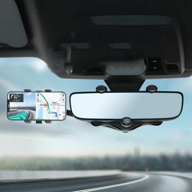 Universal Car Rearview Mirror Hands Free Phone Holder - SNAPPYFINDS.COM ™