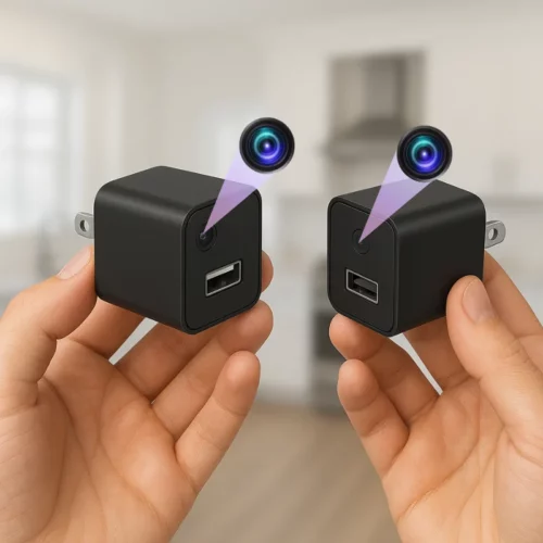 USB Mini Security Camera Charger with Audio (2 PCS)