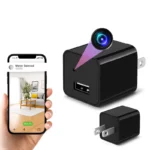 Mini USB Charger Security Camera with Audio - Black