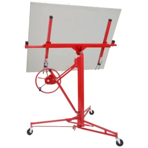 16FT Drywall Lifter with Wheels, Red