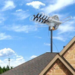 PowerHDTV™ - Long-Distance Outdoor HD TV Antenna with Full 360 Directional Motor - SNAPPYFINDS.COM ™