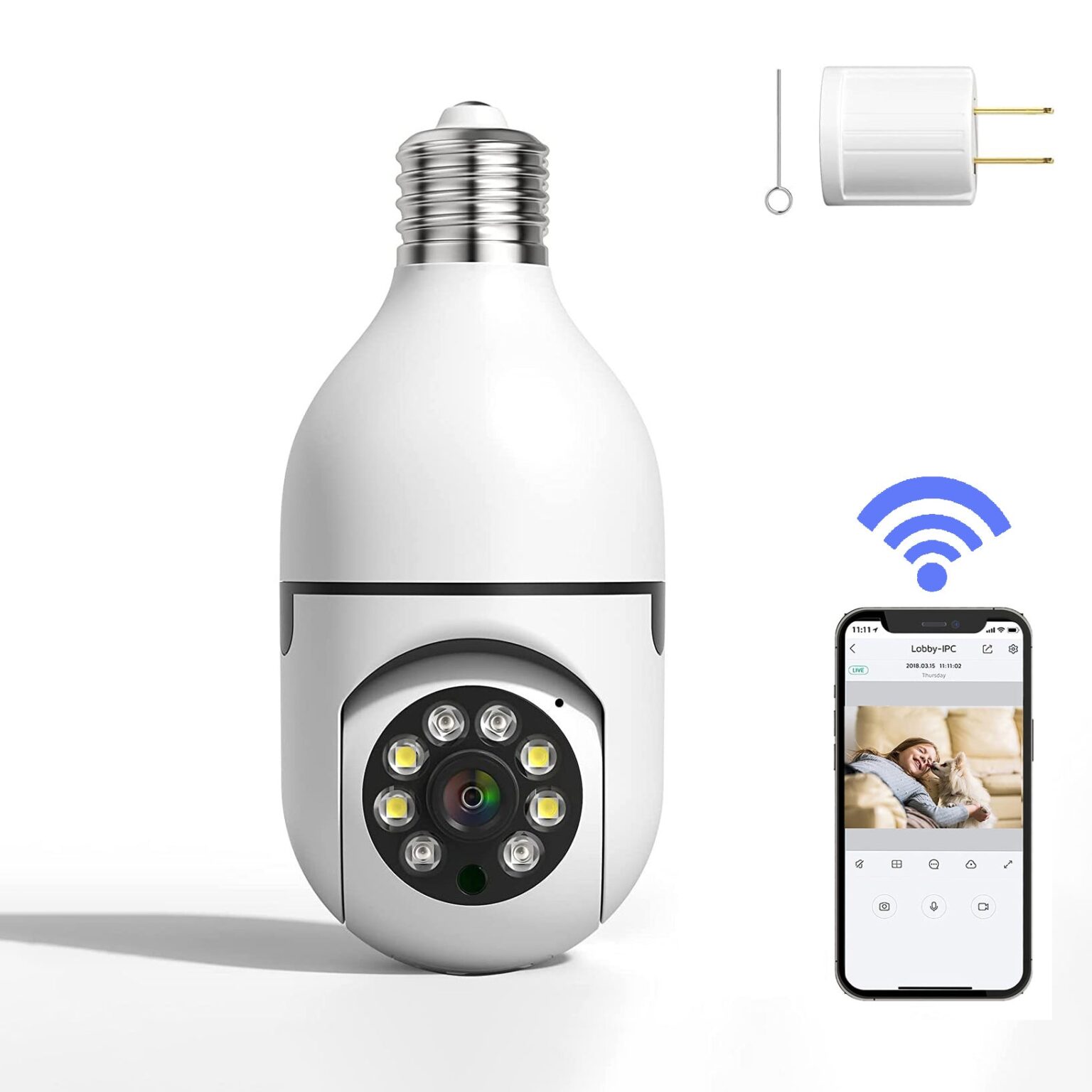 360° Outdoor Light Bulb Camera