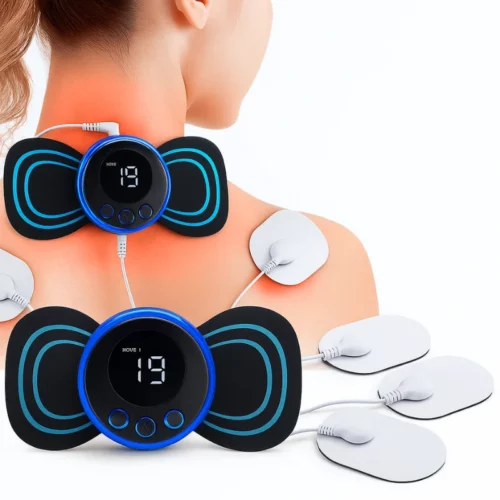 Portable Electric Massager 5 Gel Pads, 8 Massage Modes