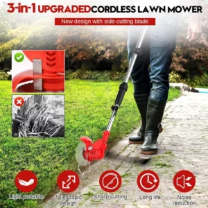 Cordless Grass Trimmer Weed Eater with Wheels