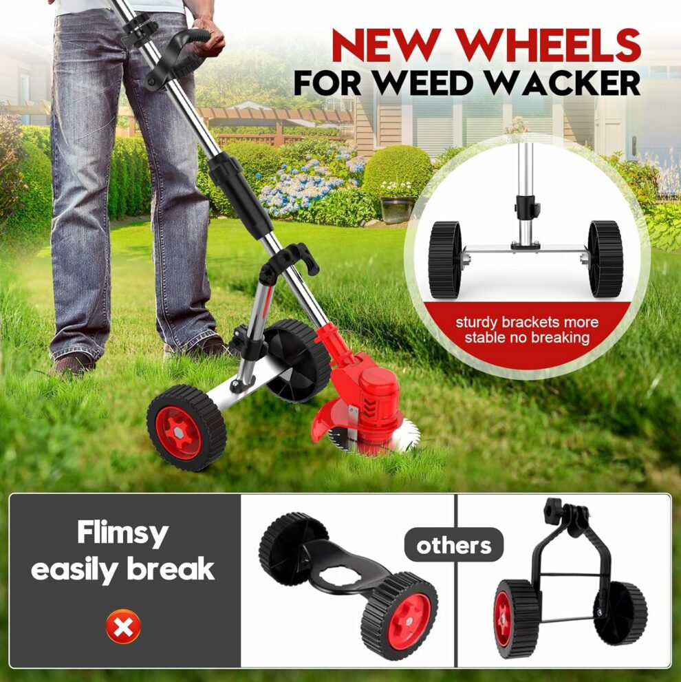 Electric Weed Wacker With Wheels