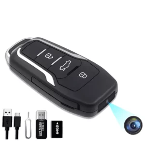 HD 1080p FOB Mini Camera Video and Audio, Invisible IR Night Vision, Motion Detection, and Long Battery Life