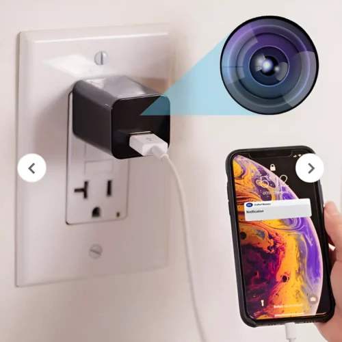 Wireless Mini Camera Plug Charger with Audio