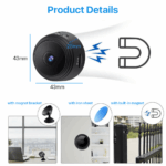 Compact Wireless Mini WiFi Nanny Cam with Audio