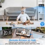 Mini 4K WiFi Camera Clock - Covert Nanny Cam with Night Vision