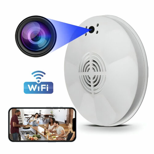 Smoke Detector WiFi Mini Camera with Audio and Night Vision