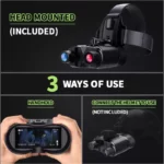 Night Vision Goggles Binoculars - HD Digital IR with Infrared Spotlight for Nighttime Observation