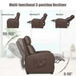 Recliner Chair with 8-Function Massage and Easy Adjustment