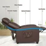 Recliner Chair with 8-Function Massage and Easy Adjustment