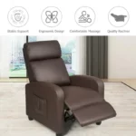 Recliner Chair with 8-Function Massage and Easy Adjustment