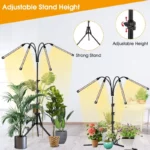 LED Plant Grow Light with Stand – 4-Tube Adjustable Indoor Lighting for Plants