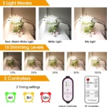 LED Plant Grow Light with Stand – 4-Tube Adjustable Indoor Lighting for Plants