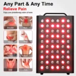 Red Therapy Light Lamp with Dual Wavelengths 660nm and 850nm for Skin and Muscle Therapy, Black Panel with Smart Timer and Adjustable Settings