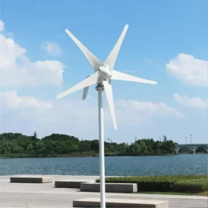 3000W Wind Turbine Generator Kit with 48V, durable nylon blades, and aluminum alloy construction for sustainable energy production in homes, off-grid setups, and marine use.