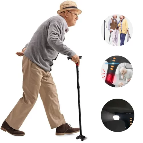 Multifunctional Foldable LED Flashlight Walking Cane