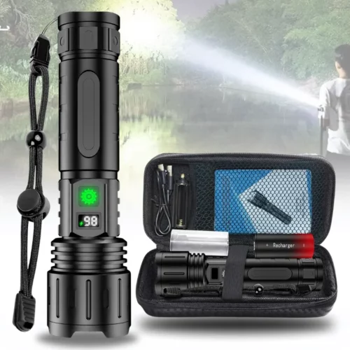 800W Ultra Powerful LED Rechargeable Flashlight