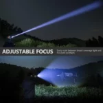 Ultra-bright 90,000-lumen flashlight with telescopic zoom and USB charging