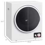 Compact 850W Portable Dryer for Apartments - 6lb Capacity, 3 Installation Modes