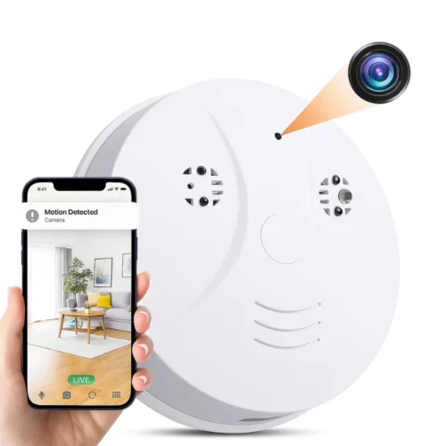 1080p WiFi Smoke Detector Security Camera with Night Vision